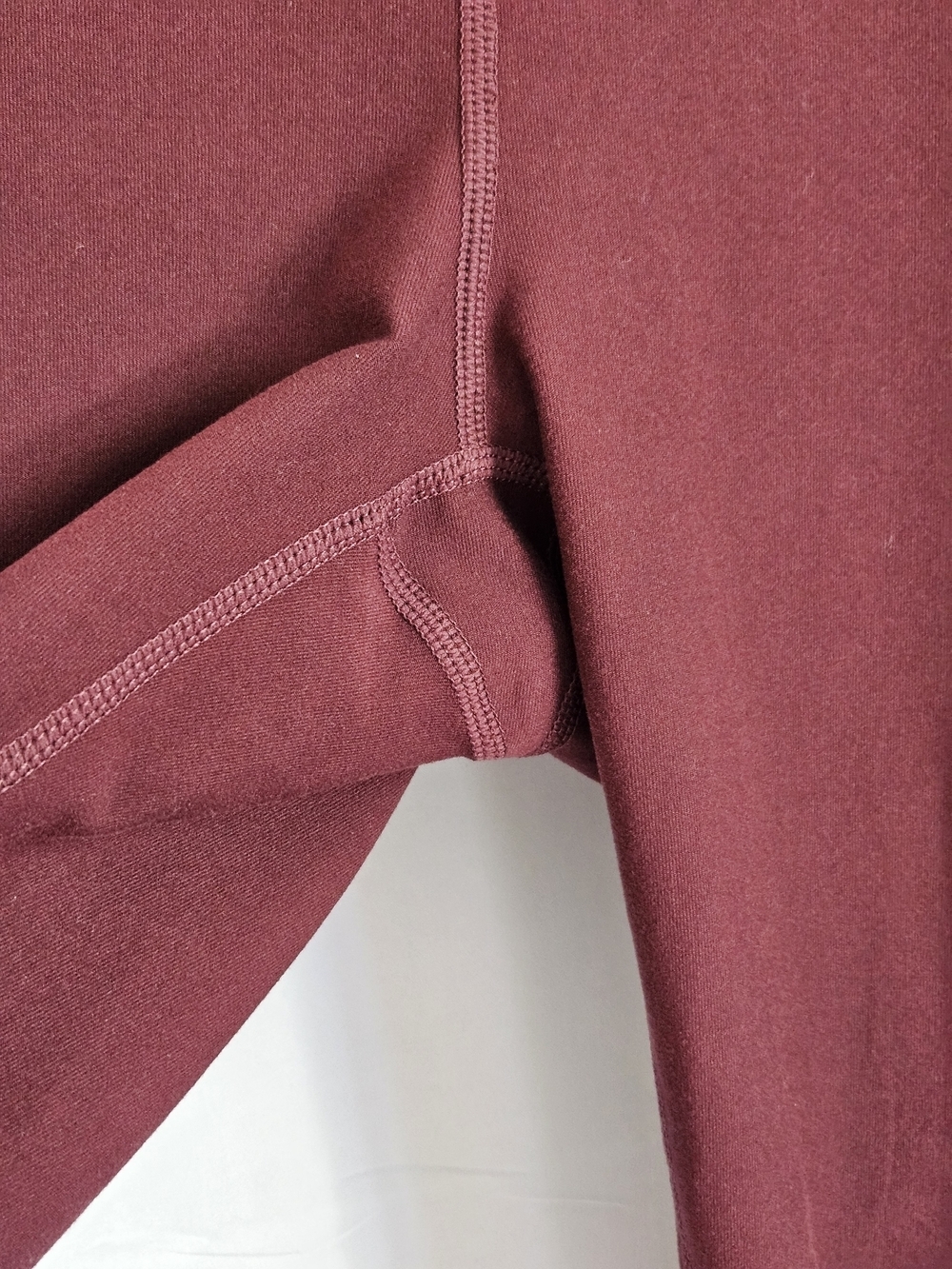 Mondetta Burgundy High Rise Moto Leggings w/ Pockets Size L - Picture 12 of 15